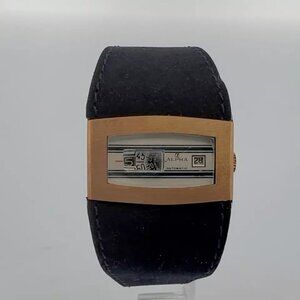 Vintage Alpha 10567 Digital JumpHour Men's Automatic Wristwatch Gold Tone #3 NOS